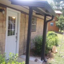 Custom awnings and canopies installed on a home