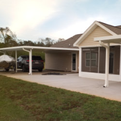 Metal carport providing covered parking