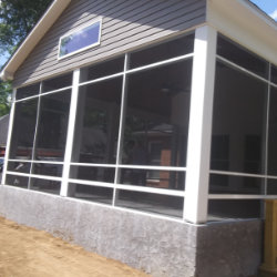 Eze-Breeze room with clear vinyl panels